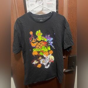 Space Jam Black Graphic T-Shirt Sz XL